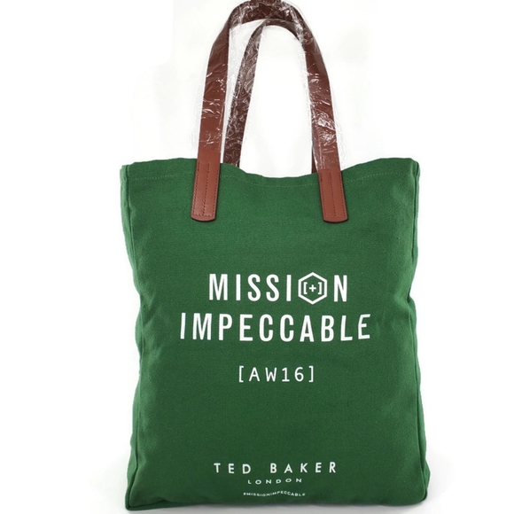 Ted Baker Bags Ted Baker London Mission Impeccable Green Canvas